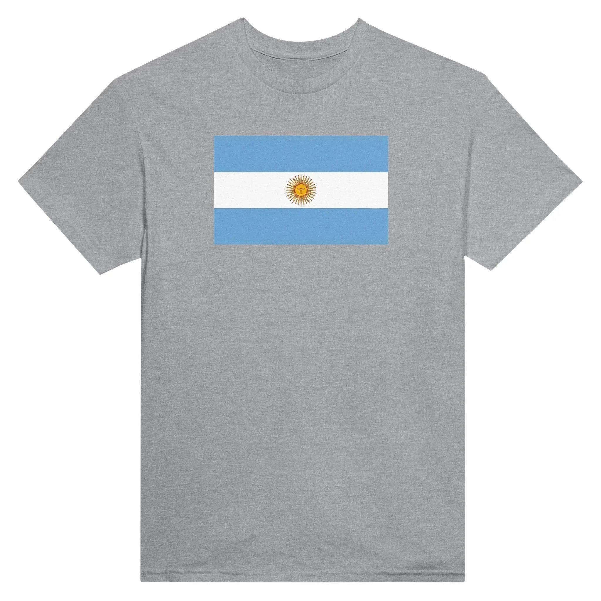 T-Shirt – Drapeau De L'Argentine – Brodé – Coton Mélangé