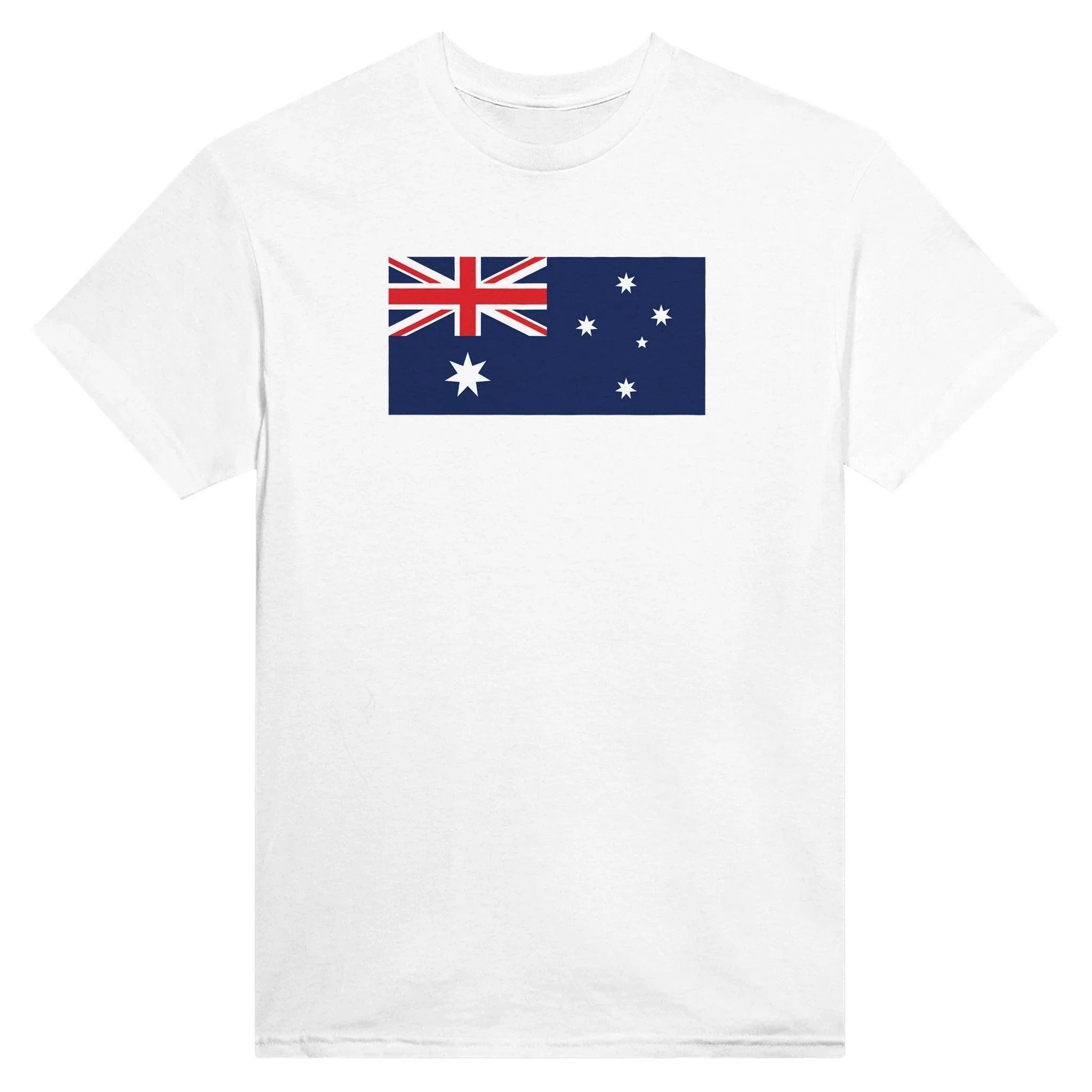 T-Shirt – Drapeau De L'Australie – Brodé – Coton Mélangé