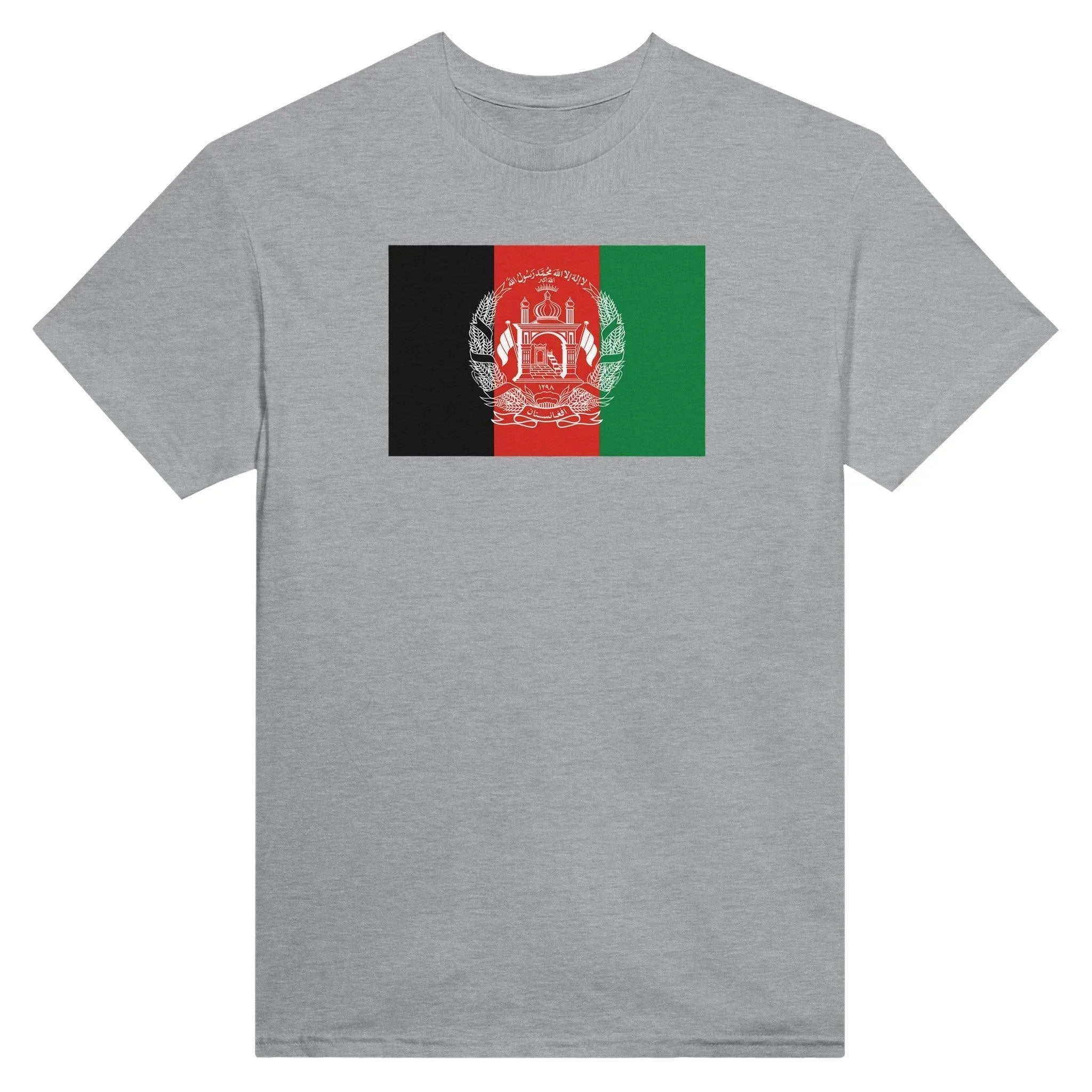 T-Shirt – Drapeau De L'Afghanistan – Brodé – Coton Mélangé