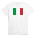 T-Shirt – Drapeau De L'Italie – Brodé – Coton Mélangé