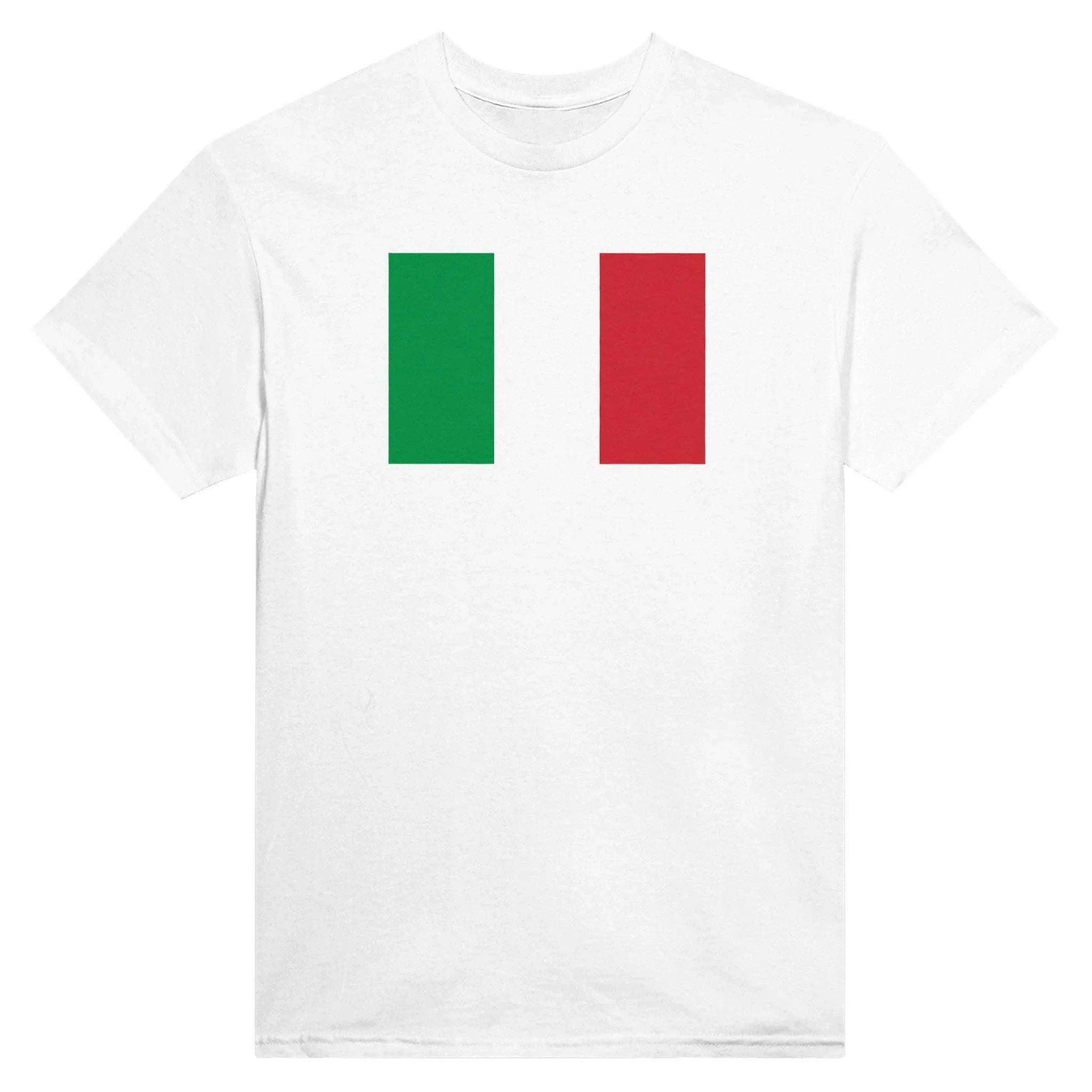 T-Shirt – Drapeau De L'Italie – Brodé – Coton Mélangé