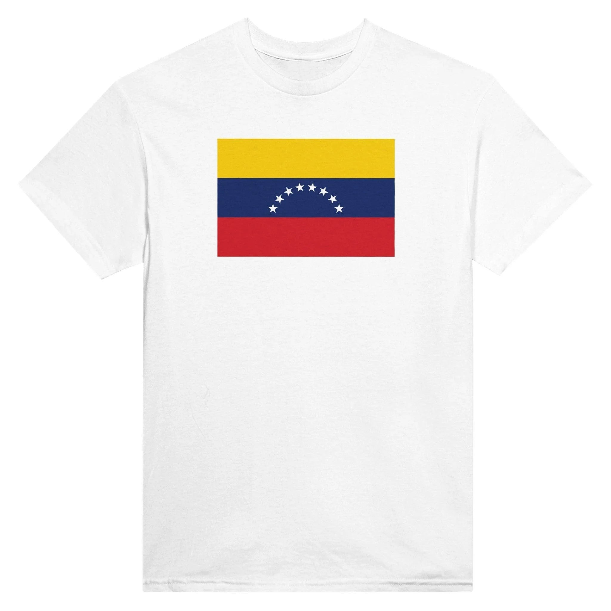 T-Shirt – Drapeau Du Venezuela – Brodé – Coton Mélangé