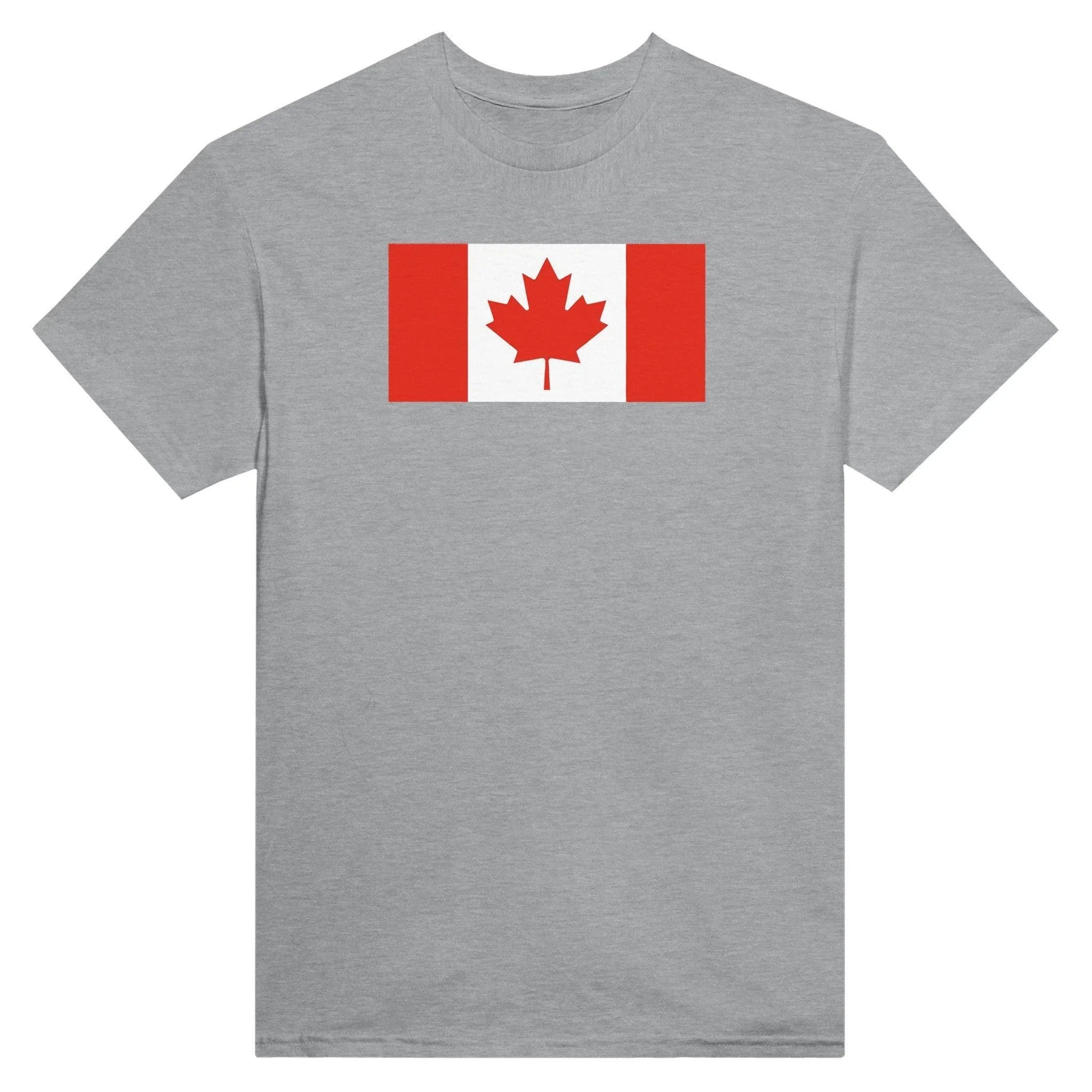 T-Shirt – Drapeau Du Canada – Brodé – Coton Mélangé