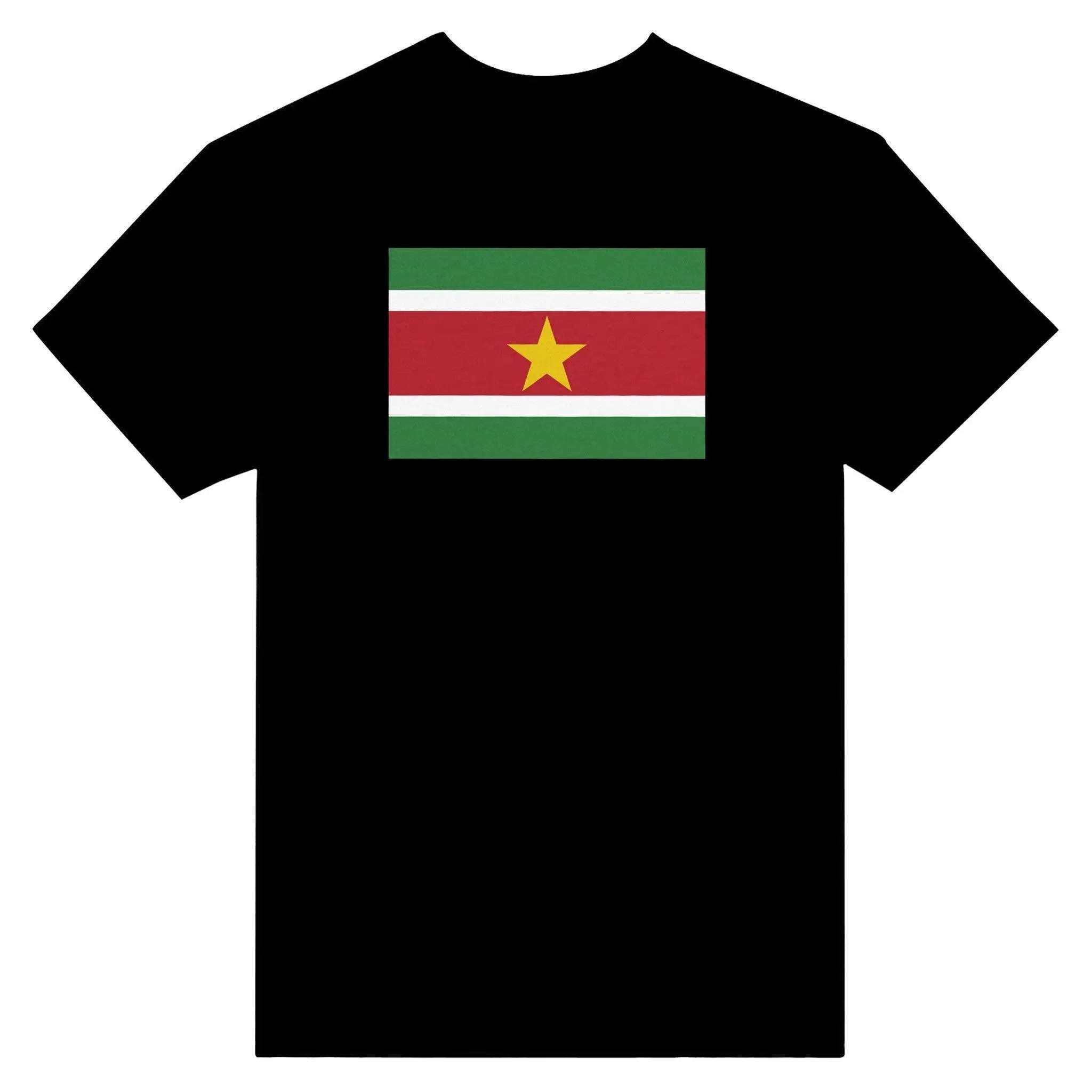 T-Shirt – Drapeau Du Suriname – Brodé – Coton Mélangé
