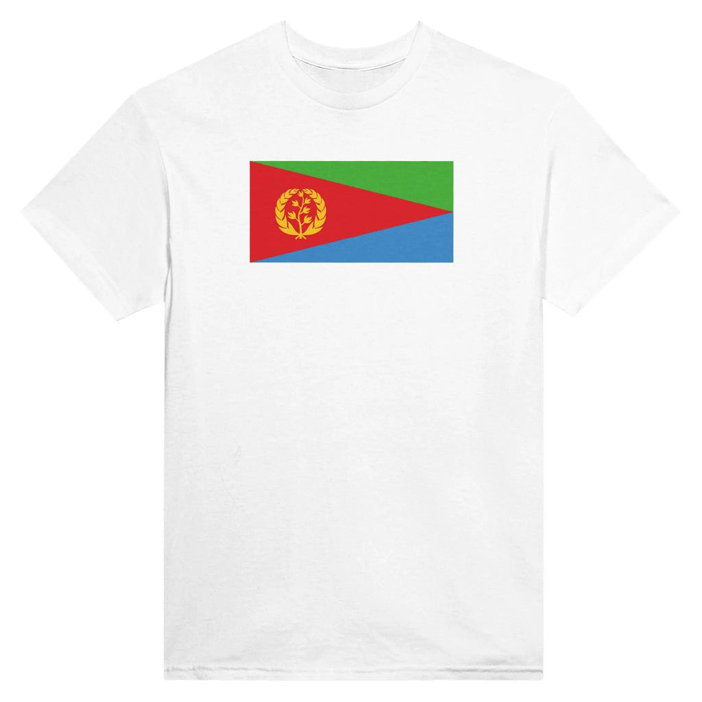 T-Shirt – Drapeau De L'Érythrée – Brodé – Coton Mélangé