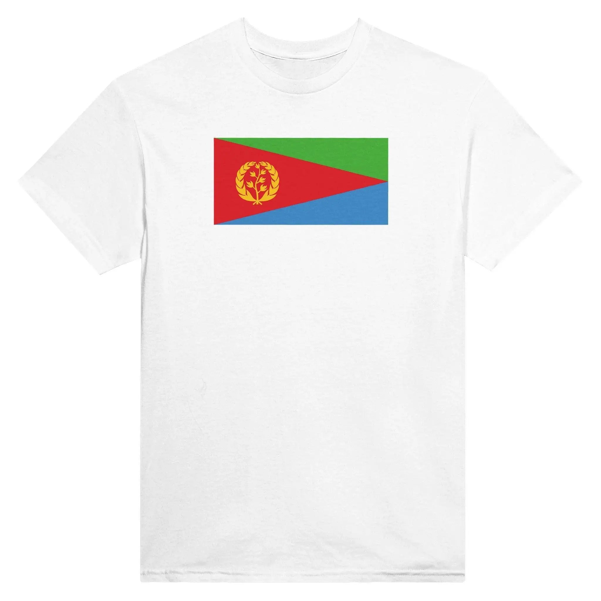 T-Shirt – Drapeau De L'Érythrée – Brodé – Coton Mélangé