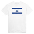 T-Shirt – Drapeau D'Israël – Brodé – Coton Mélangé