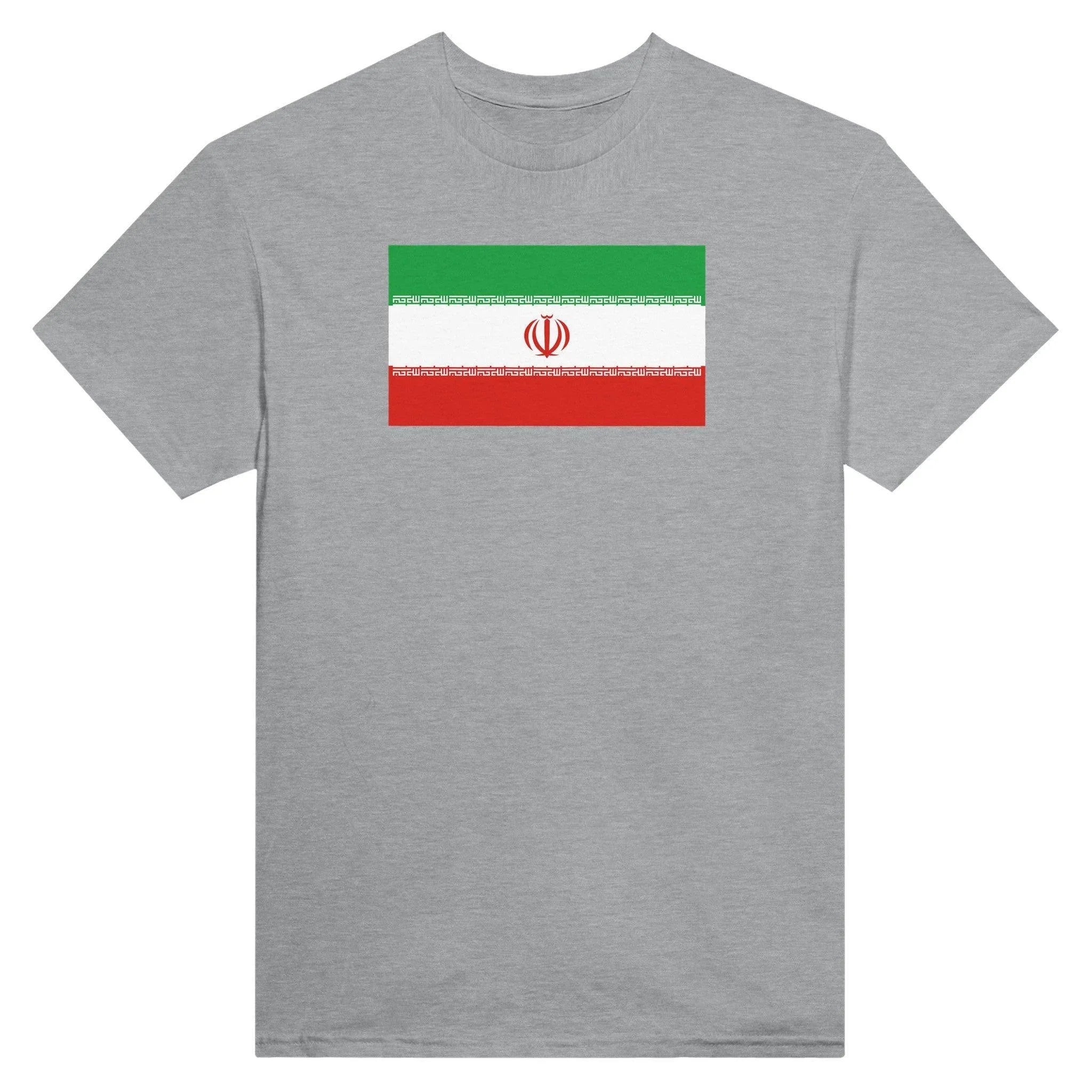 T-Shirt – Drapeau De L'Iran – Brodé – Coton Mélangé