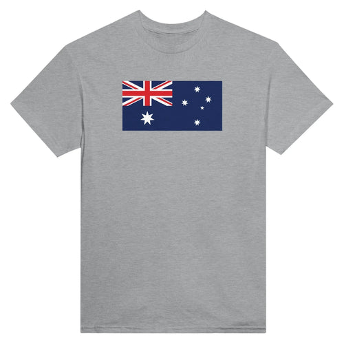 T-Shirt – Drapeau De L'Australie – Brodé – Coton Mélangé