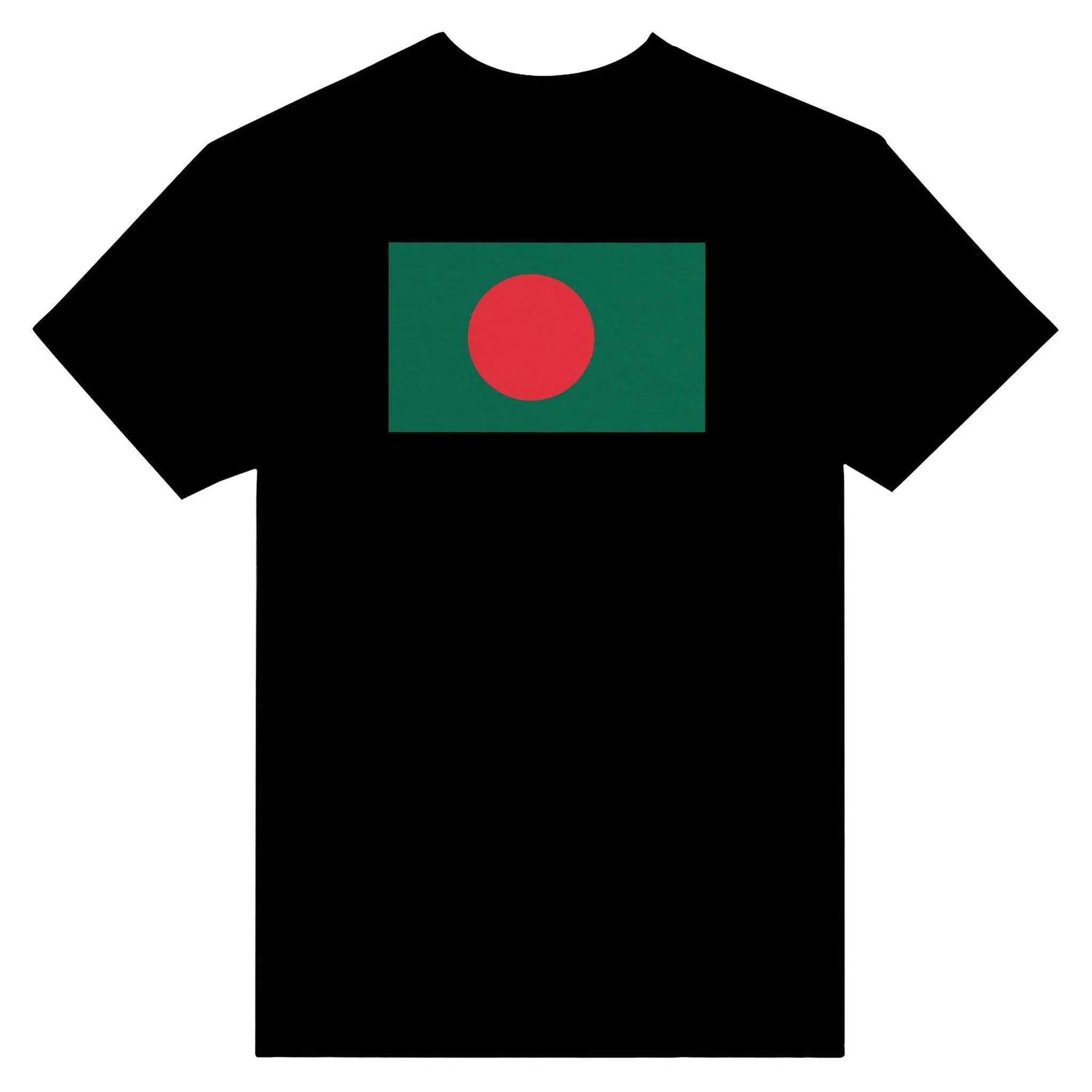 T-Shirt – Drapeau Du Bangladesh – Brodé – Coton Mélangé