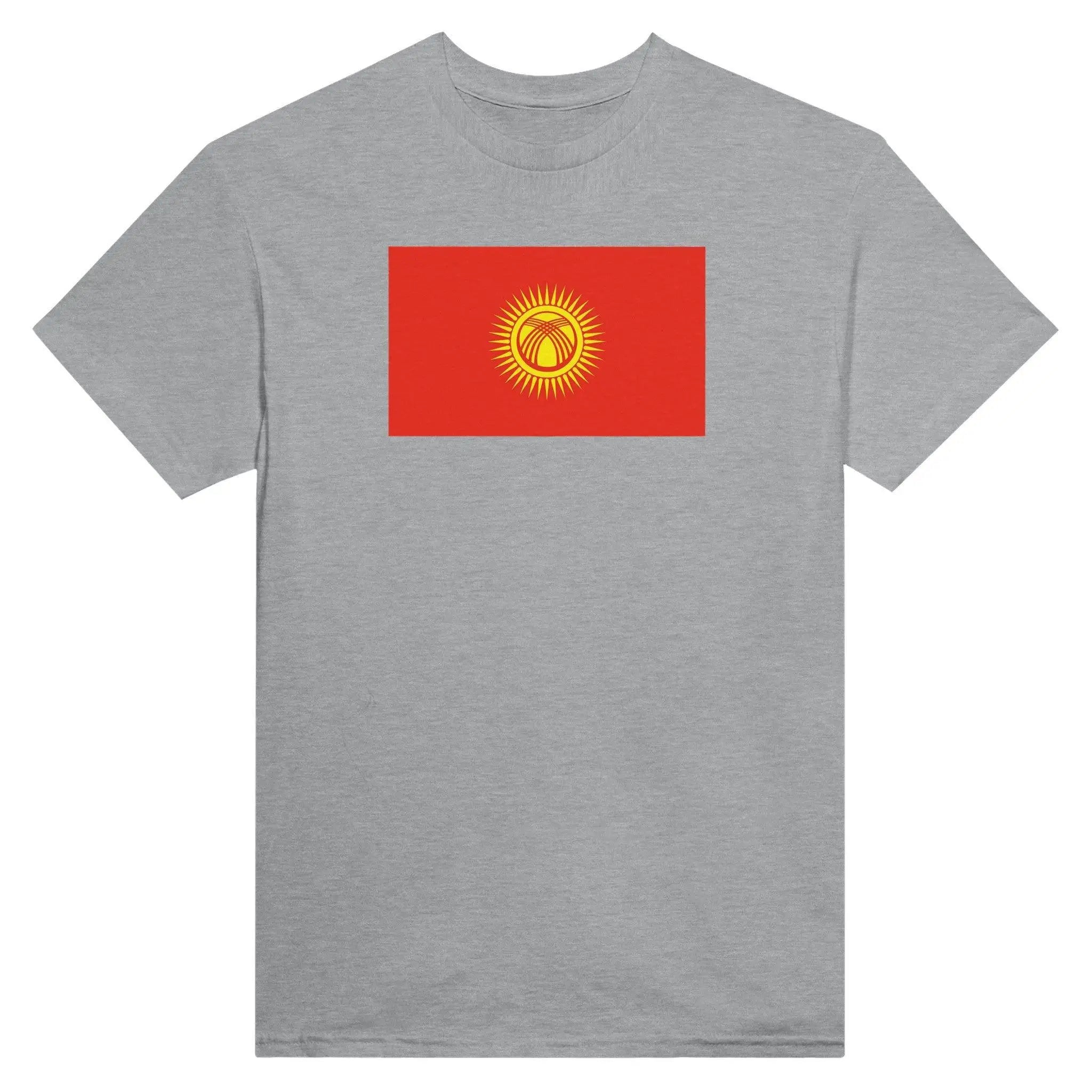 T-Shirt – Kyrgyzstan Flag – Embroidered – Mixed Cotton
