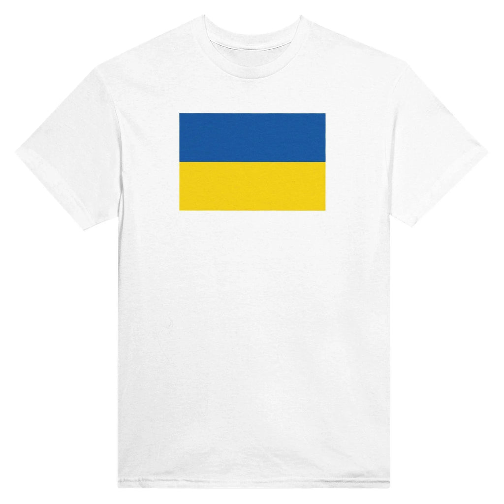 T-Shirt – Ukraine Flag – Embroidered – Mixed Cotton