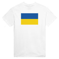T-Shirt – Ukraine Flag – Embroidered – Mixed Cotton