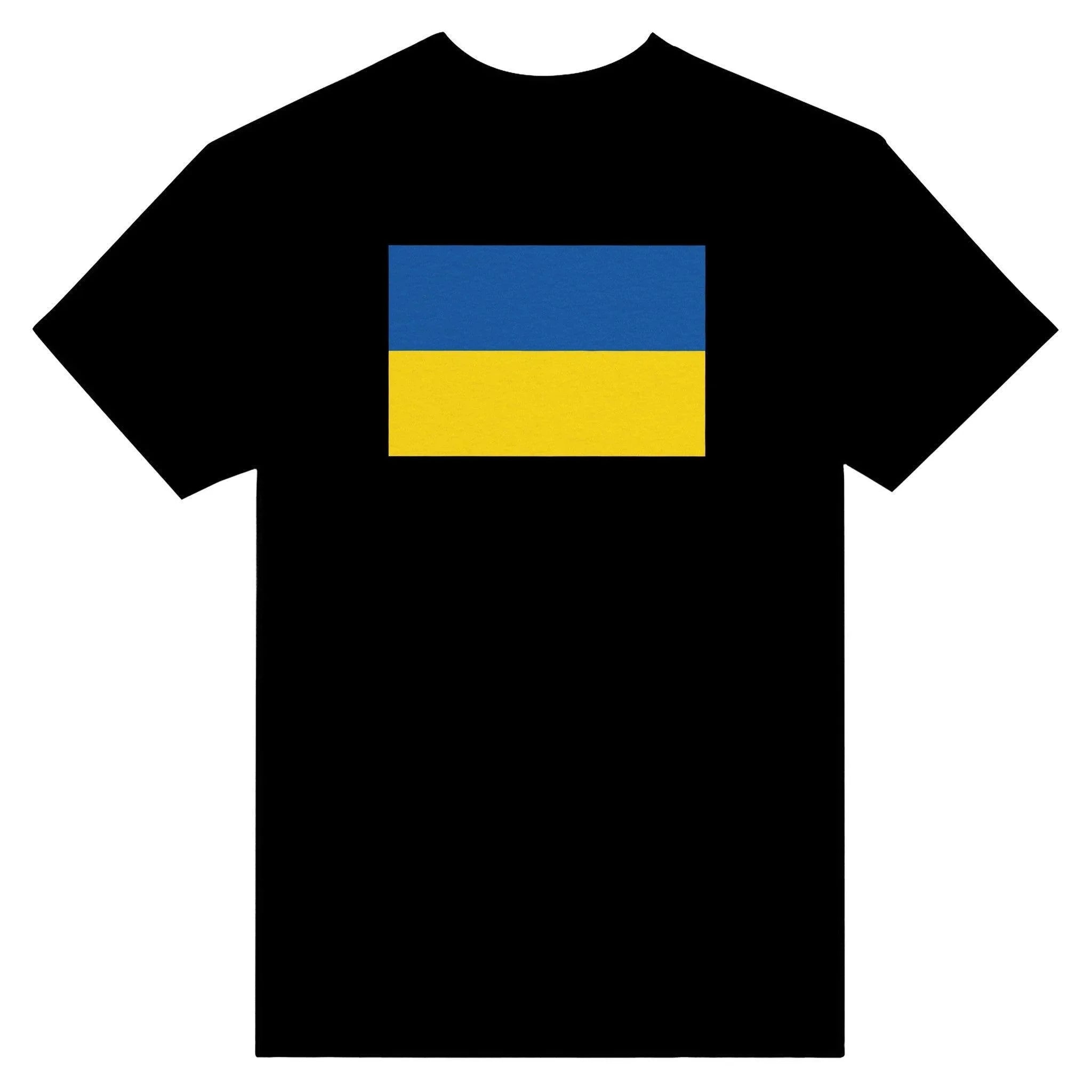 T-Shirt – Ukraine Flag – Embroidered – Mixed Cotton
