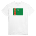 T-Shirt – Drapeau Du Turkménistan – Brodé – Coton Mélangé