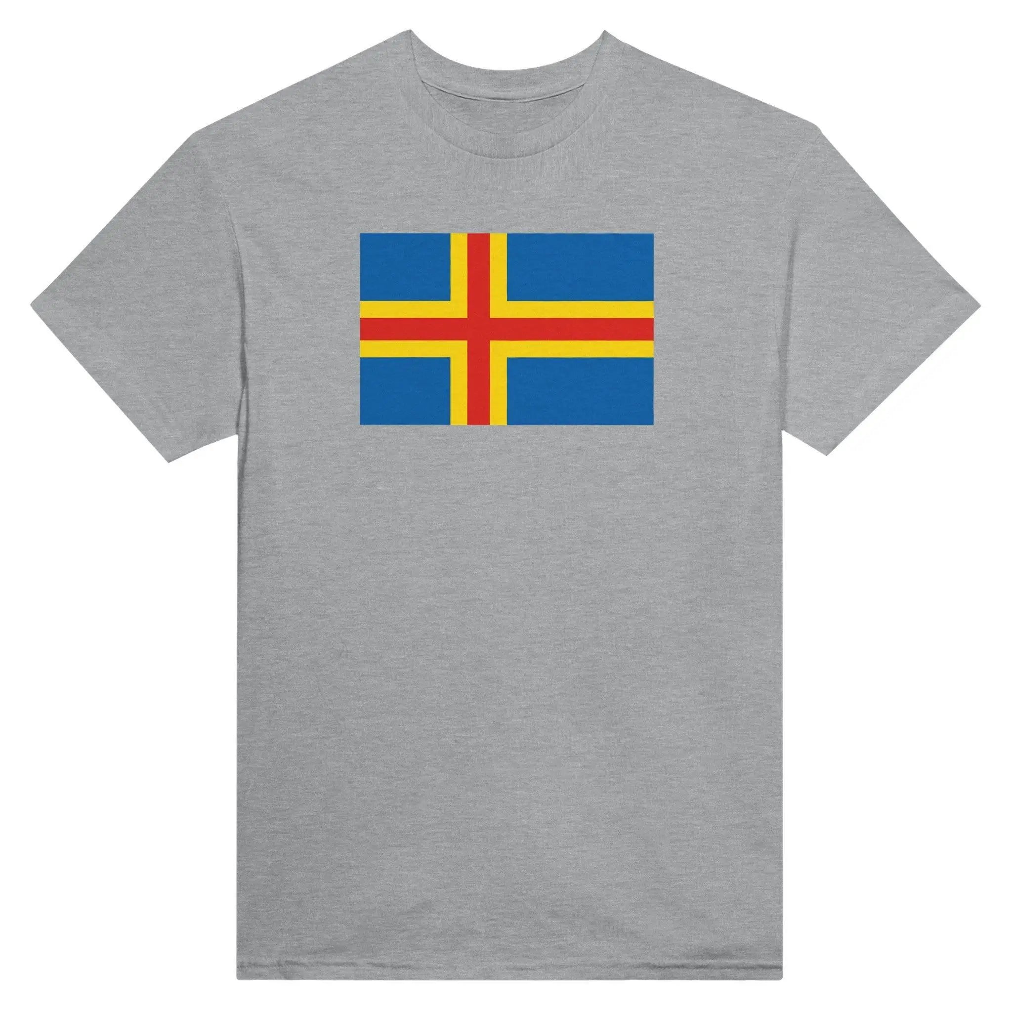 T-Shirt – Drapeau D'Åland – Brodé – Coton Mélangé