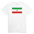 T-Shirt – Drapeau De L'Iran – Brodé – Coton Mélangé
