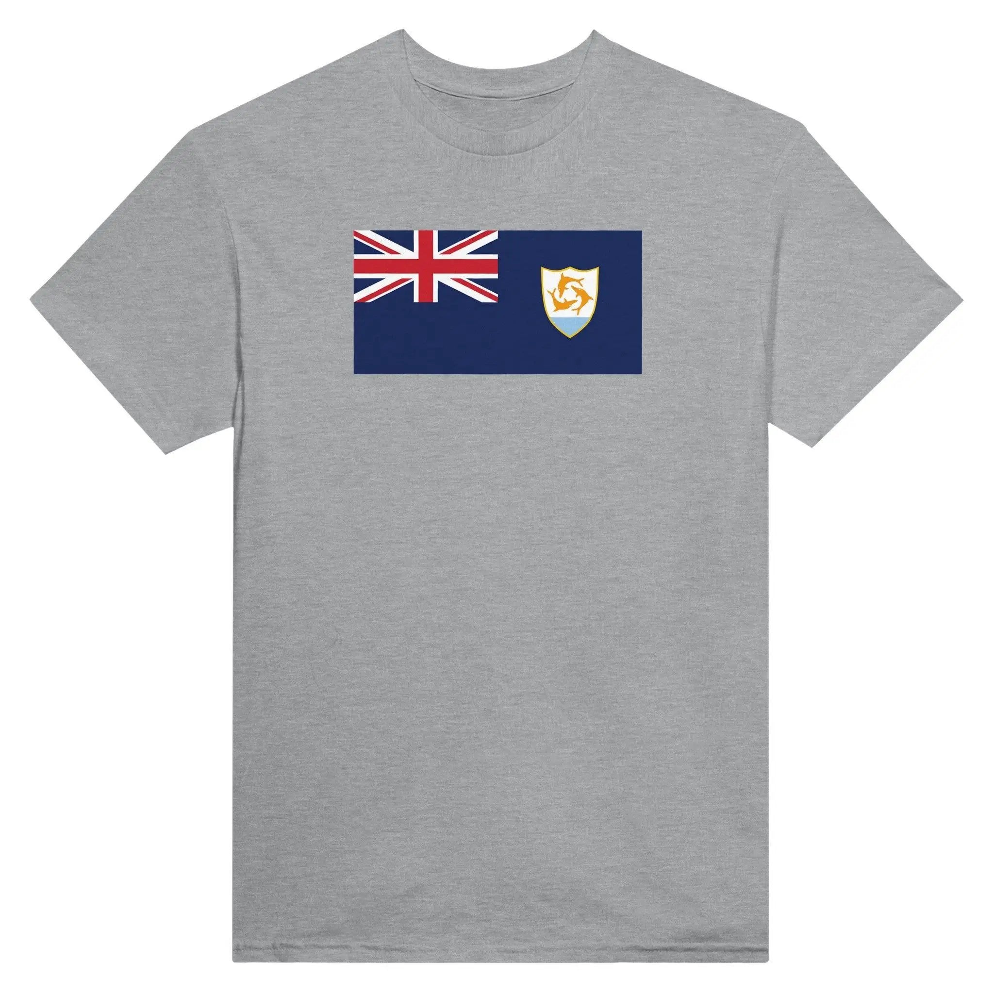 T-Shirt – Drapeau D'Anguilla – Brodé – Coton Mélangé