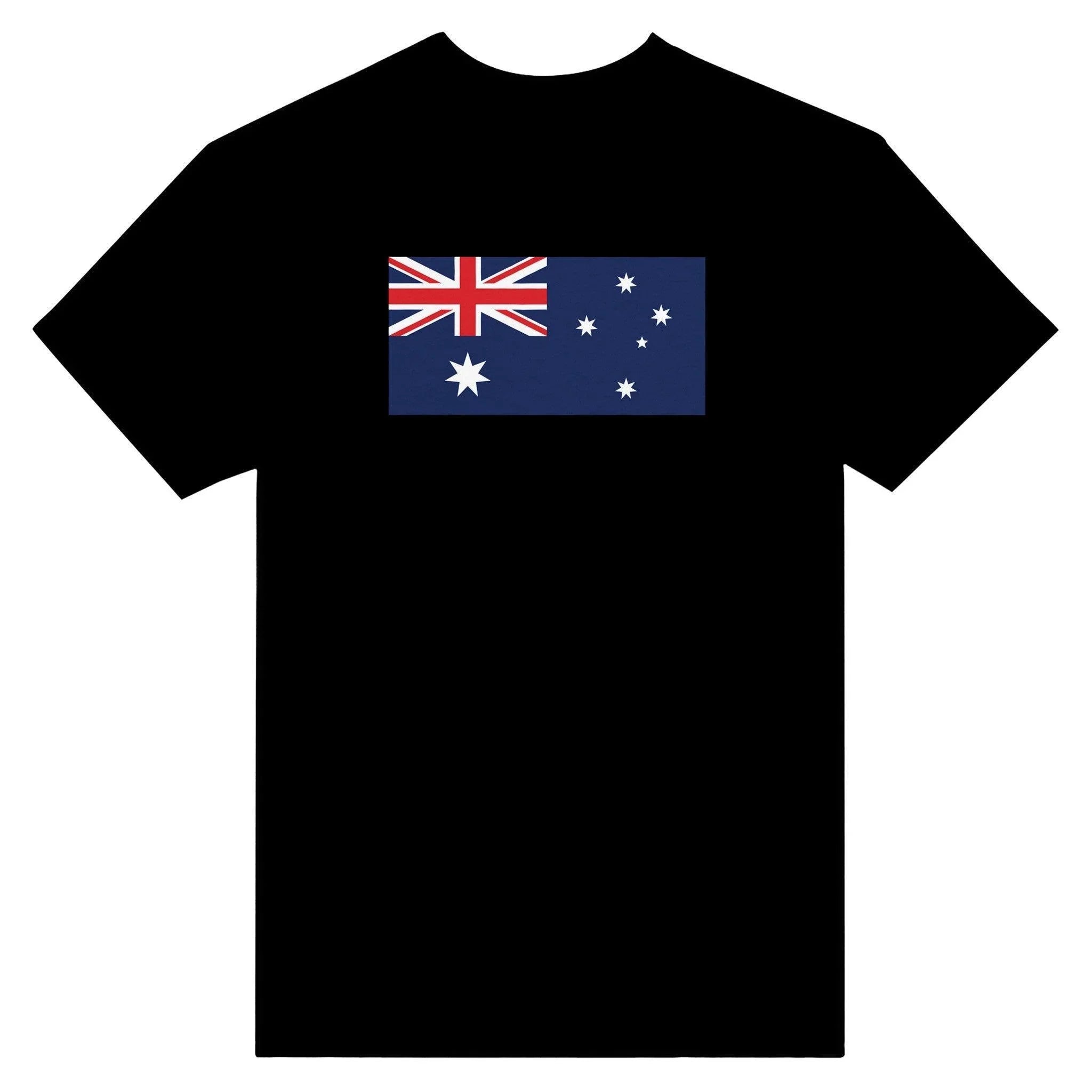 T-Shirt – Drapeau De L'Australie – Brodé – Coton Mélangé