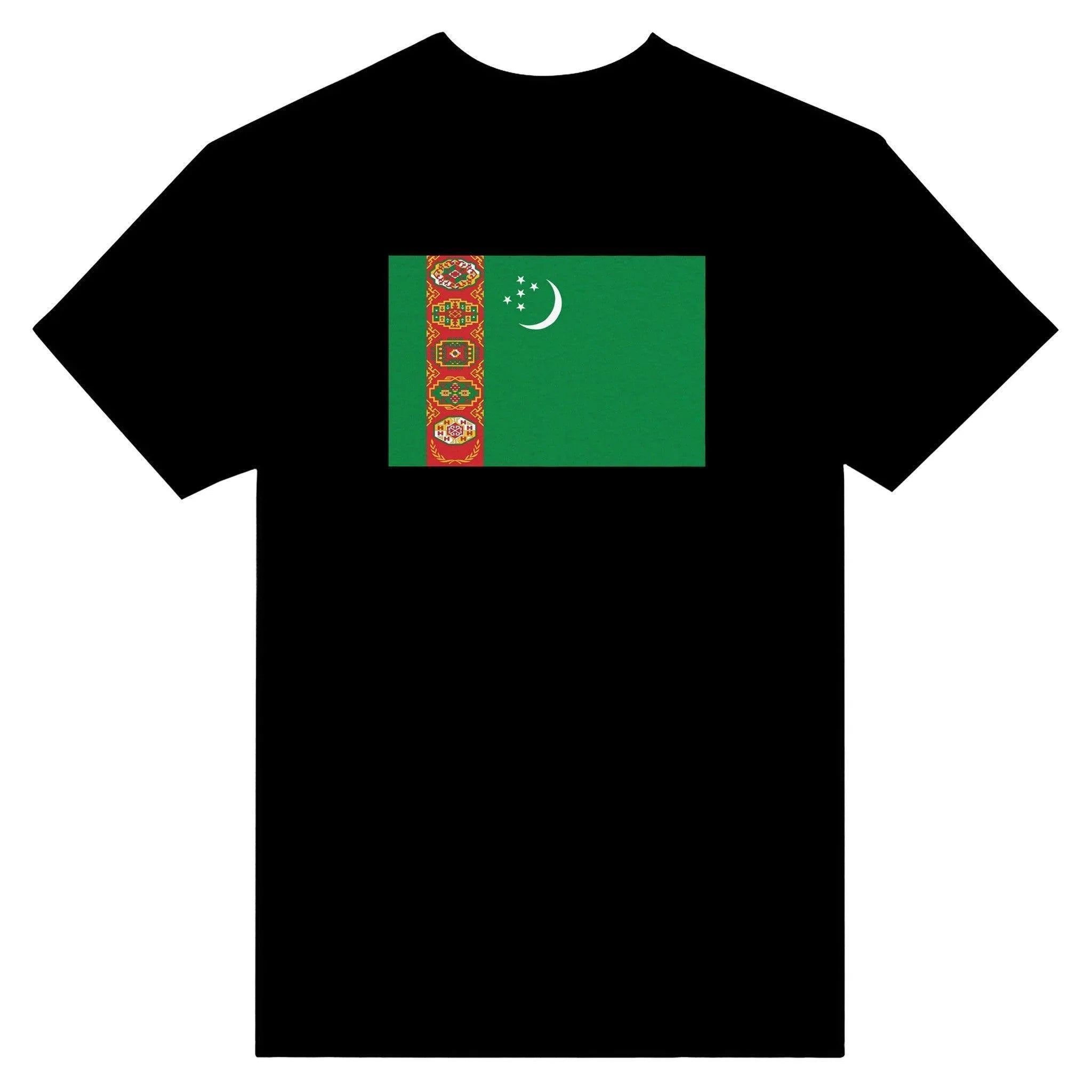 T-Shirt – Drapeau Du Turkménistan – Brodé – Coton Mélangé