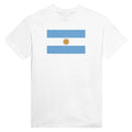 T-Shirt – Drapeau De L'Argentine – Brodé – Coton Mélangé