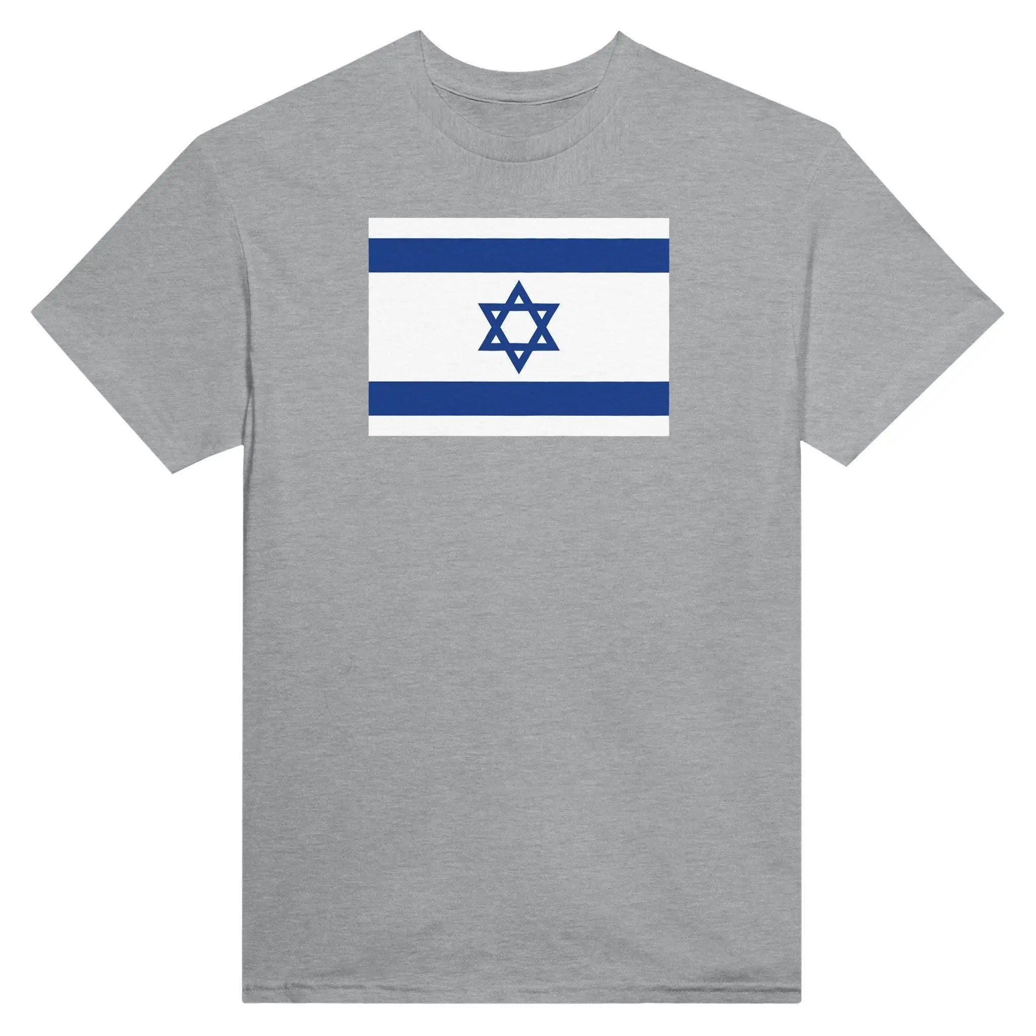T-Shirt – Drapeau D'Israël – Brodé – Coton Mélangé