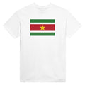 T-Shirt – Drapeau Du Suriname – Brodé – Coton Mélangé