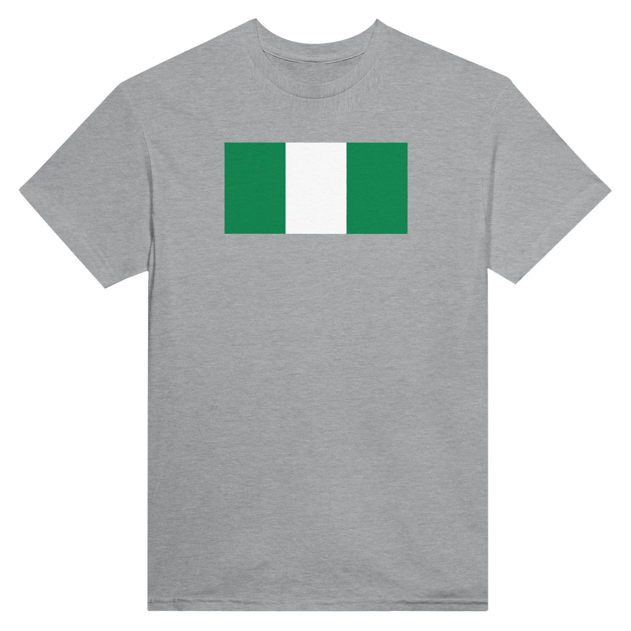T-Shirt – Drapeau Du Nigeria – Brodé – Coton Mélangé