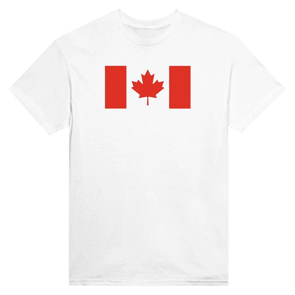 T-Shirt – Drapeau Du Canada – Brodé – Coton Mélangé