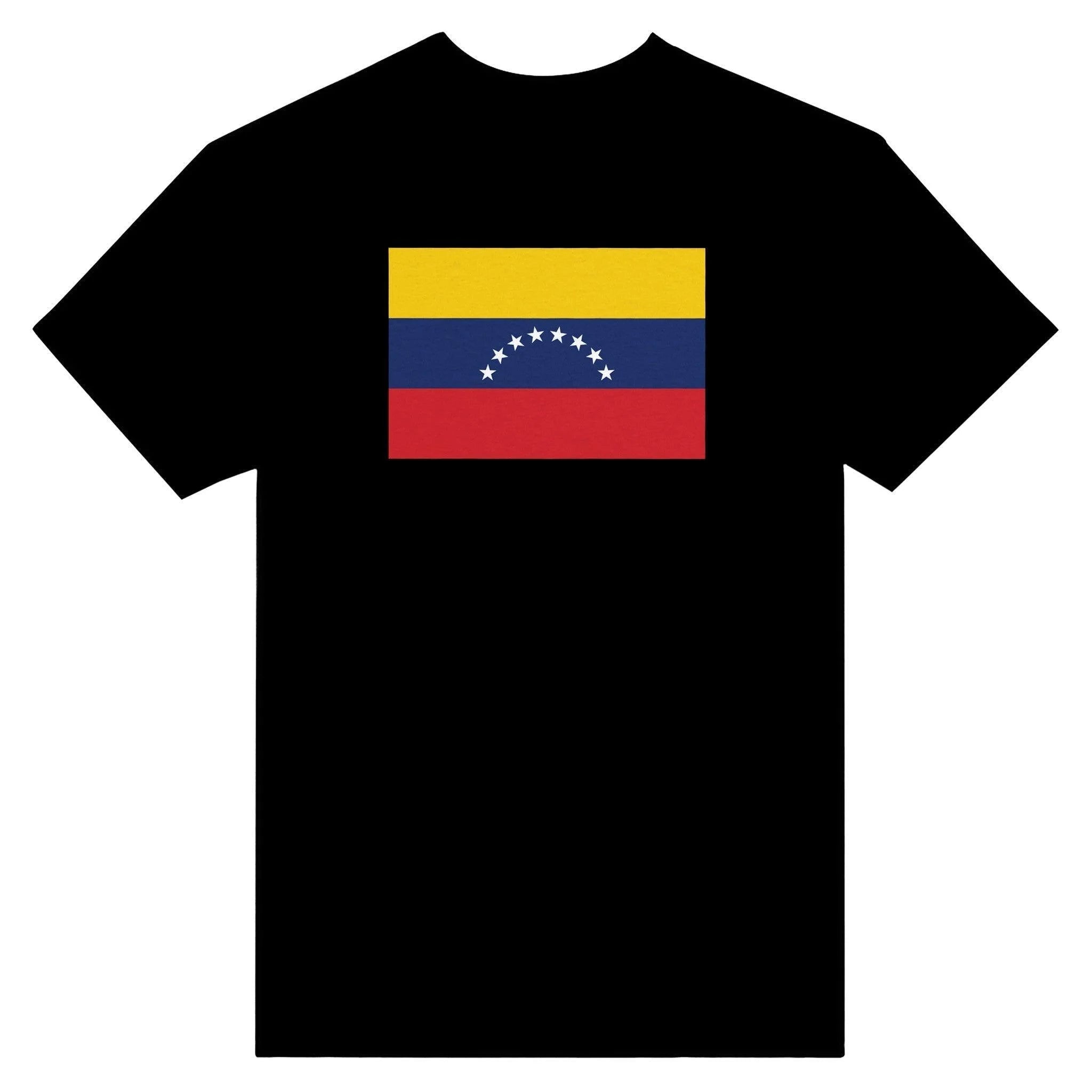 T-Shirt – Drapeau Du Venezuela – Brodé – Coton Mélangé