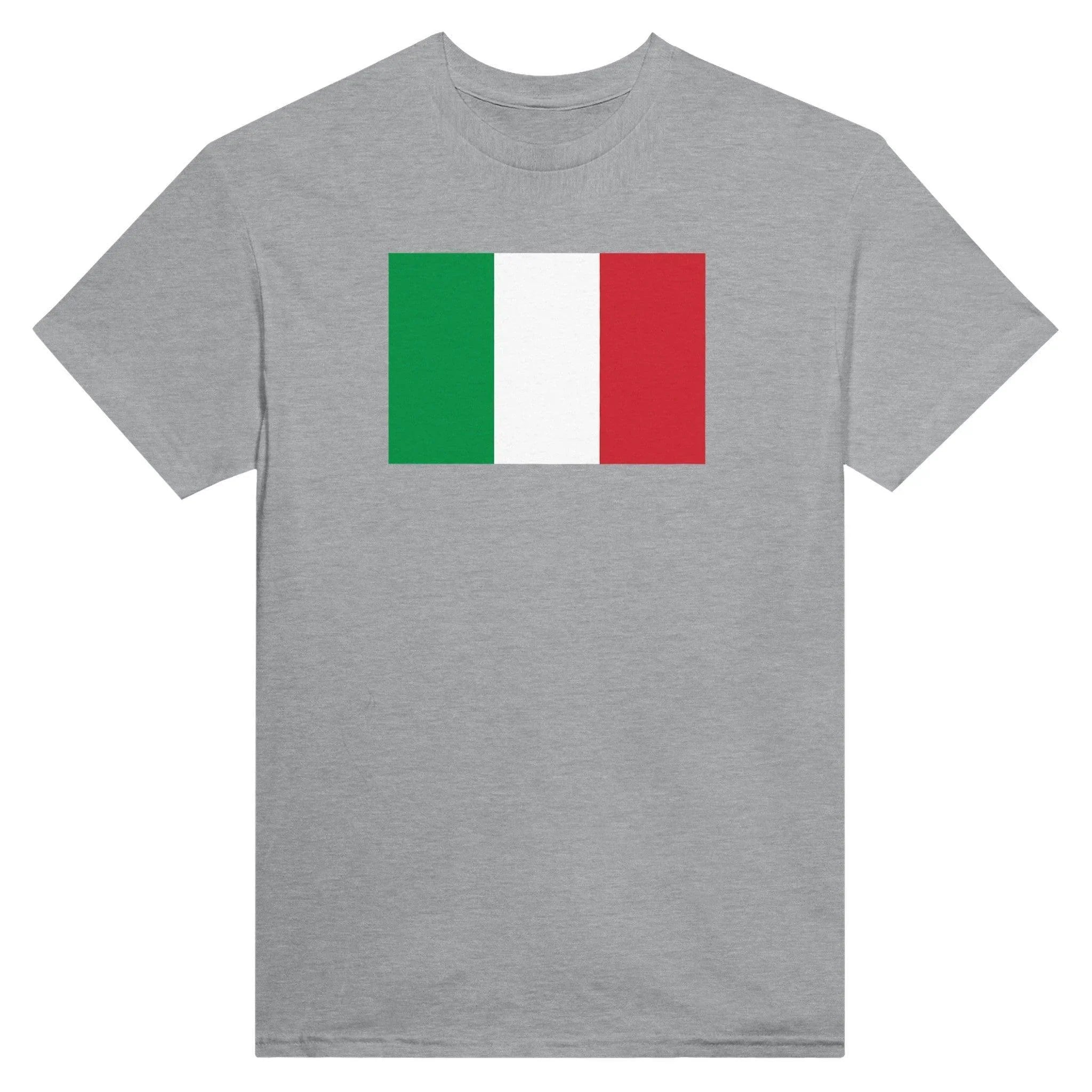 T-Shirt – Drapeau De L'Italie – Brodé – Coton Mélangé